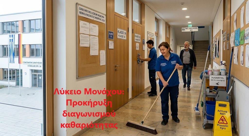 Προκήρυξη Διαγωνισμού Καθαρισμού Λυκείου Μονάχου