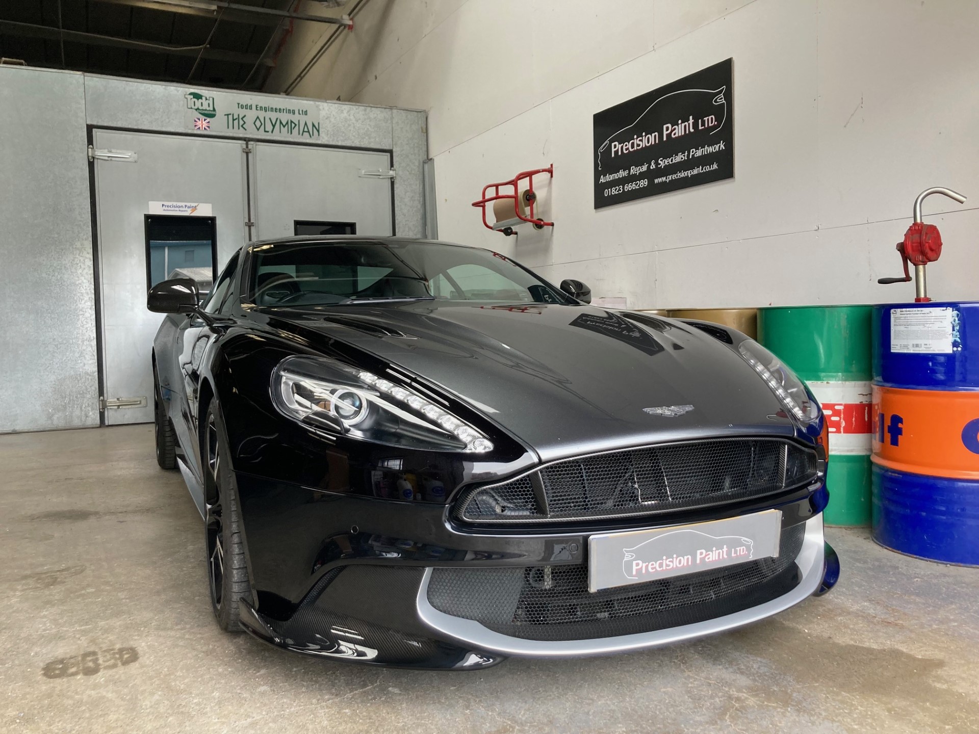 Aston Martin Vanquish S Q Commissioned - Back view two - Precision Paint wellington, Somerset