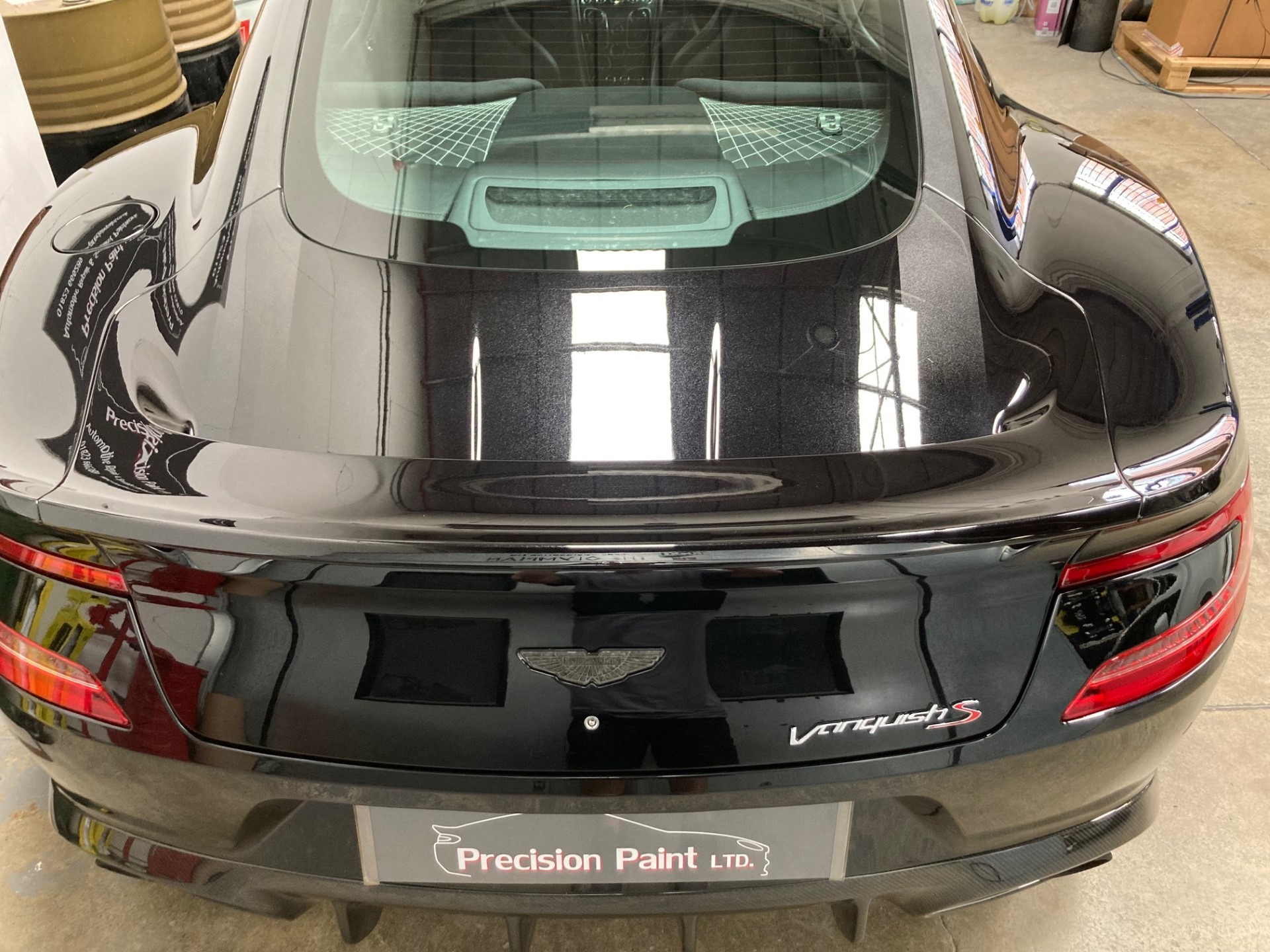 Aston Martin Vanquish S Q Commissioned - Top view - Precision Paint wellington, Somerset