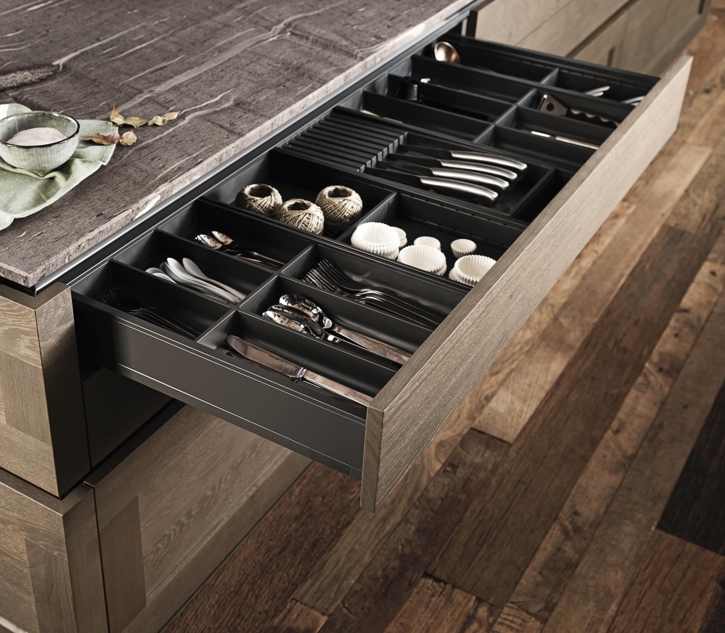 ewe Ligna Schubkasten Blum Legrabox in Oriongrau