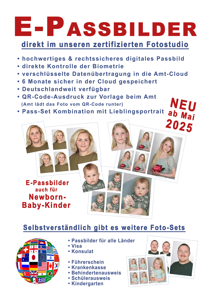 E-Passbilder HIER! Gültig fürs Amt. Schnell, sicher, sofort zum Mitnehmen