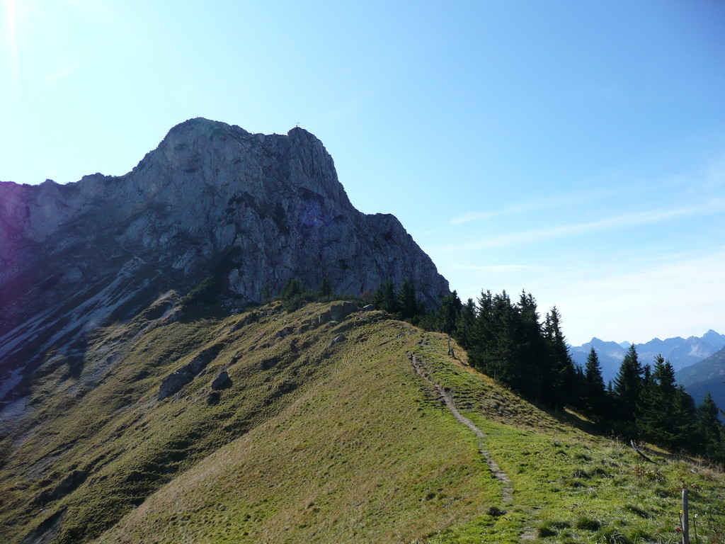Übergang vom Hahnenkamm zur Gaichtspitze