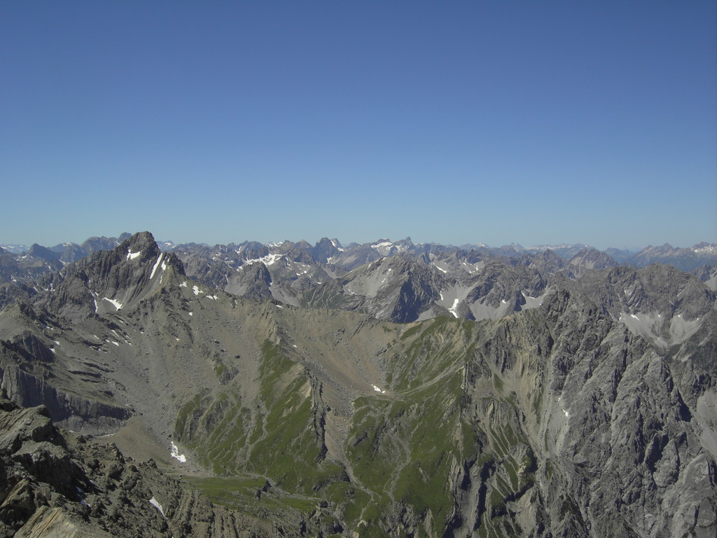 Blick auf die Lechtaler Alpen mit Großer Schlenkerspitze