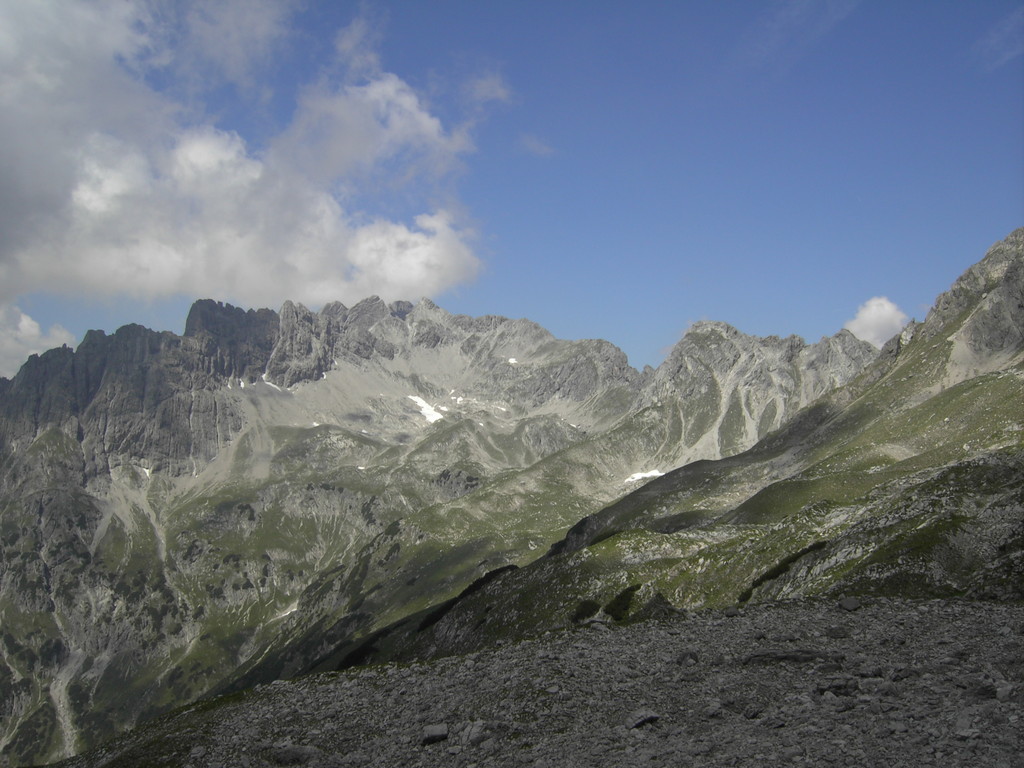 Blick auf den Kamm zur Wolfebnerspitze