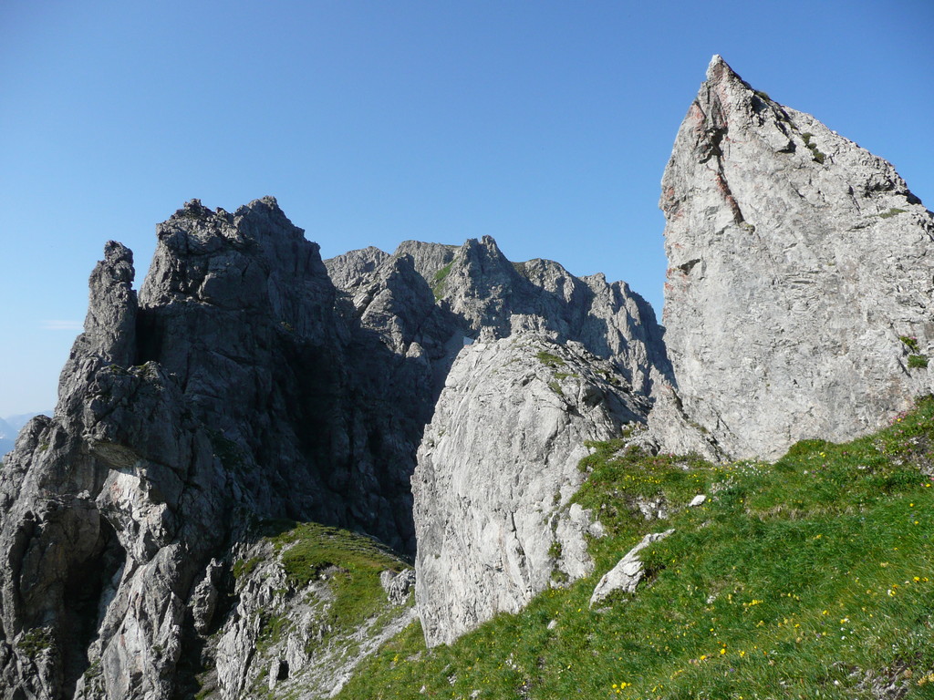 Im Sattel zwischen Geißhorn und Liechelkopf