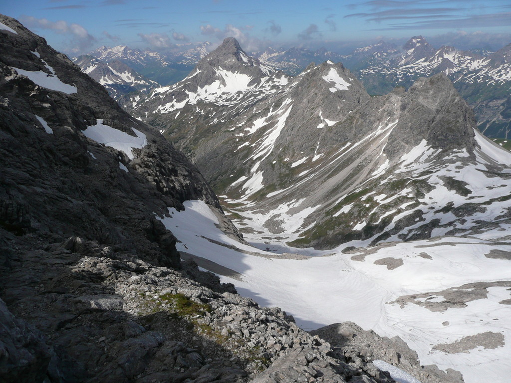 Blick vom Heilbronner Weg zum Biberkopf
