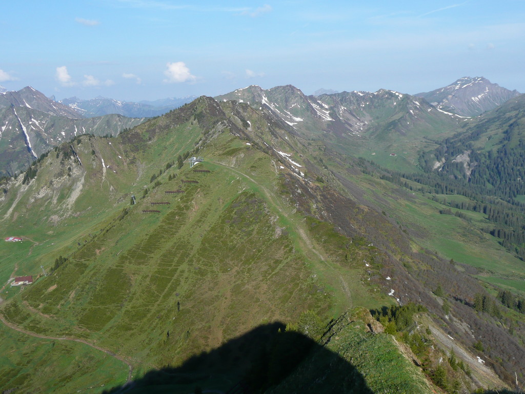Blick vom Walmendingerhorn zum Lüchlekopf