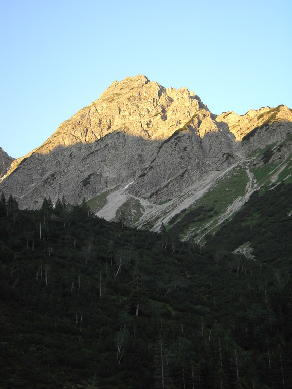 Rotspitze im Aufstieg