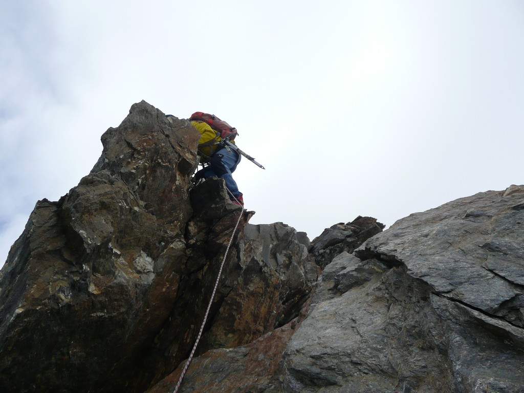 Kletterstellen im Grat