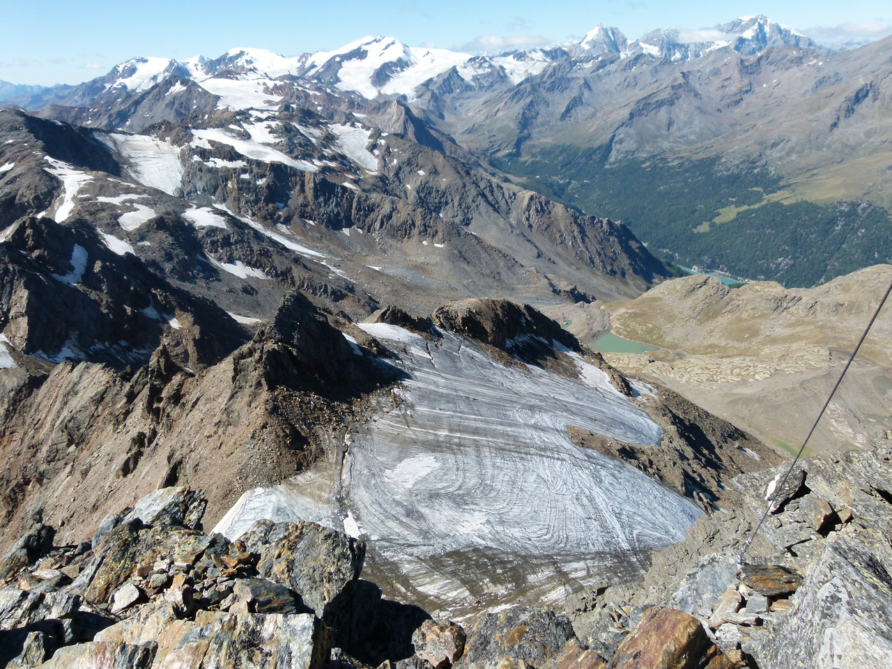Blick auf den Ferner und den Schneesattel