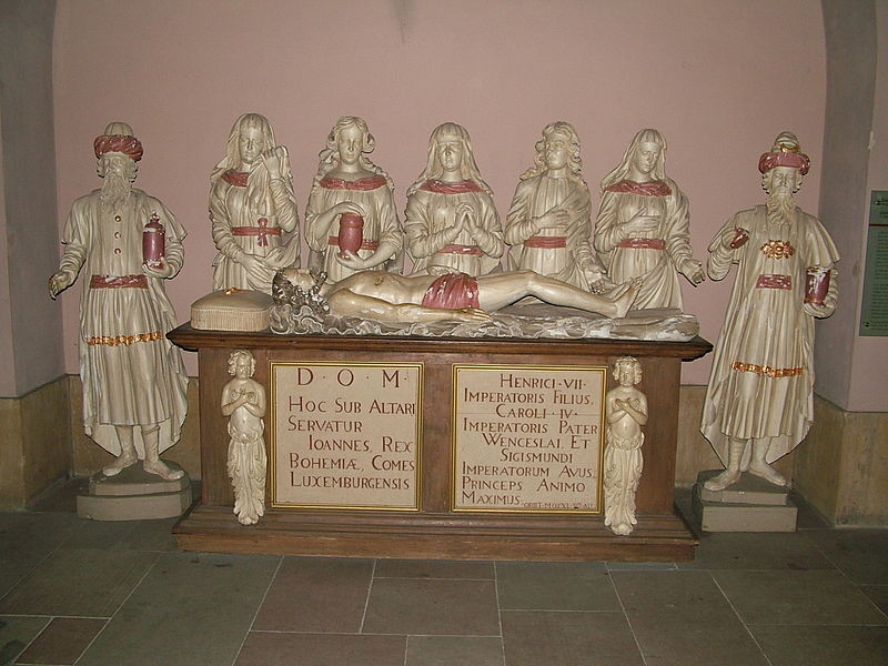 Grabstätte Johanns in der Kathedrale von Luxemburg