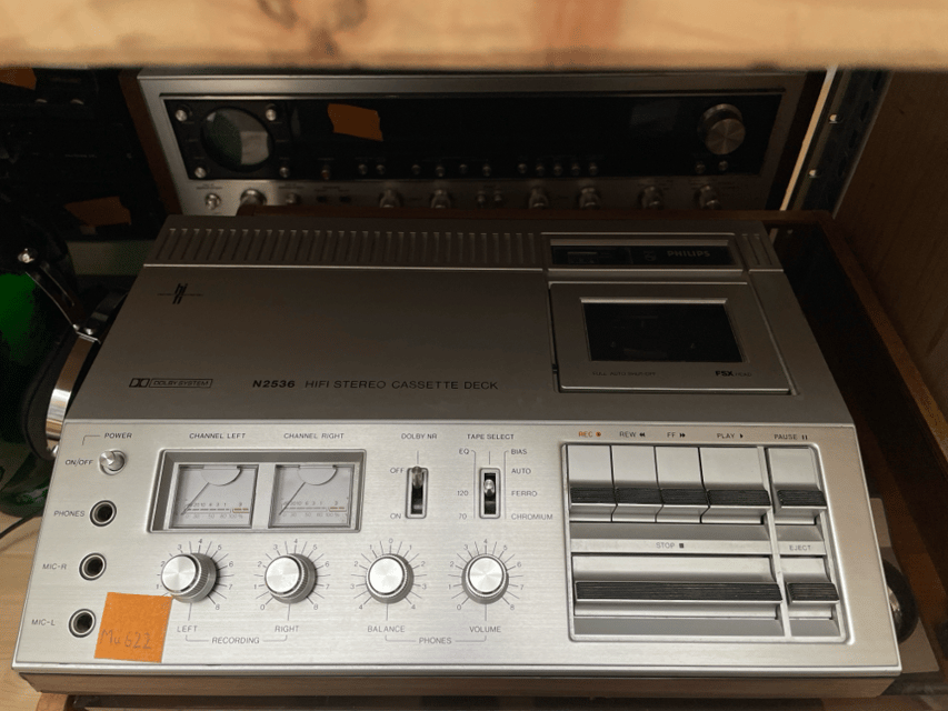 Philips N2536 HiFi Stereo Cassette Deck Dolby 1970er