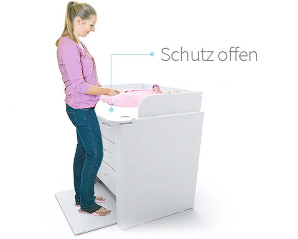 Die Miniwim Wickelkommode ist innovativ und kann schwerste Verletzungen bei Kleinkindern verhindern.