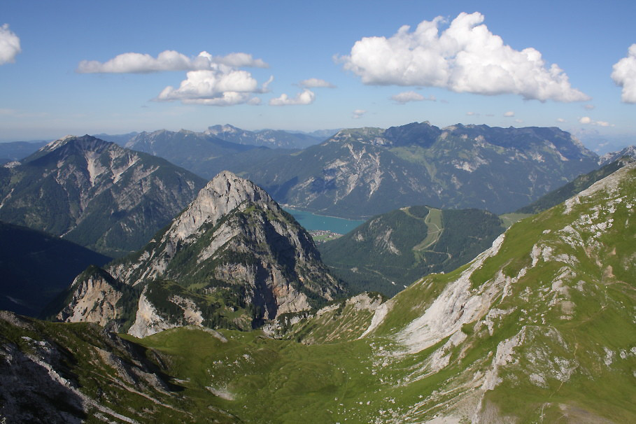 Blick von der Rappenspitze zum Dristenkopf und Zwölferkopf