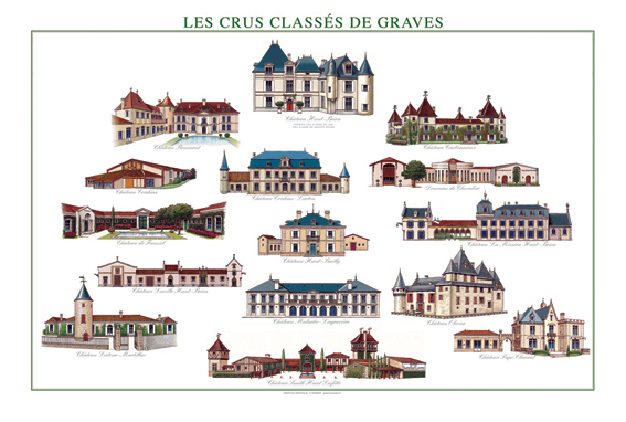 Grands crus classés de Graves   40x57cm   20€    quadri recto 220g