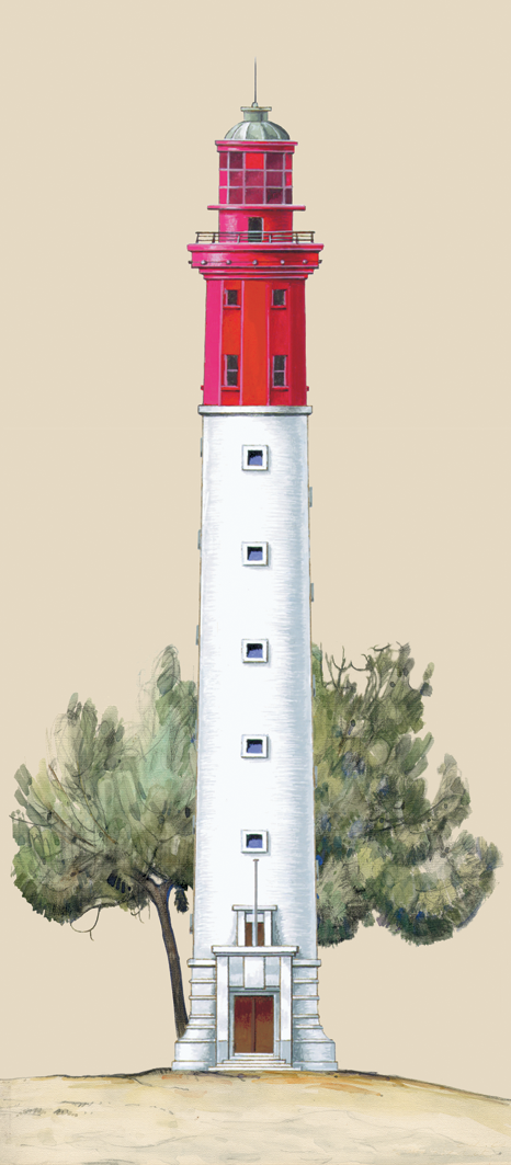 Affiche phare du Cap Ferret   21x44cm  18,30€   quadri recto 220g