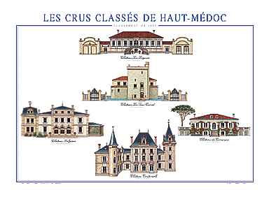 Grands crus classés Haut-Médoc  30x40cm   14,30€    quadri recto 220g