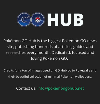 Go Hub es el más grande sitio de noticias de Pokémon Go publican, artículos, guías y recursos a cada momento dedicados a buscar información actualizada del juego