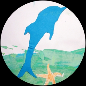 Gemalter Delfin - Helge Stroemer - Medienproduktion