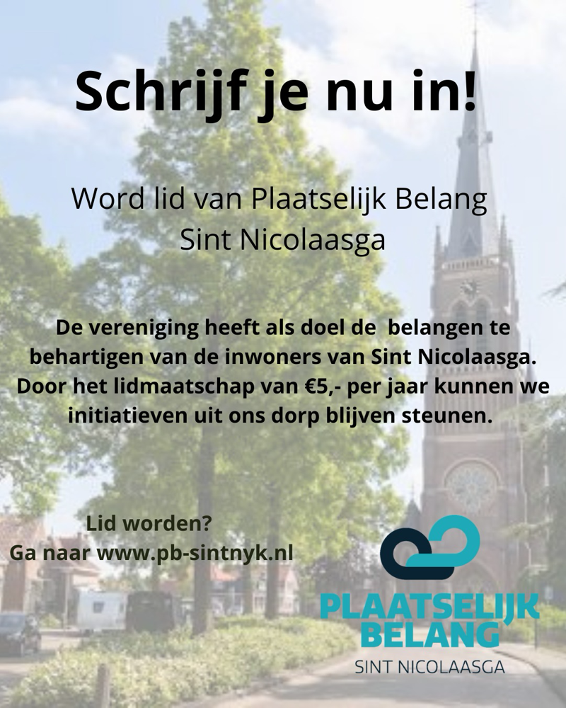 Lidmaatschap Plaatselijk Belang Sint Nicolaasga 