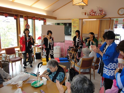 りぼん祭り④　笛や太鼓で祭り囃子