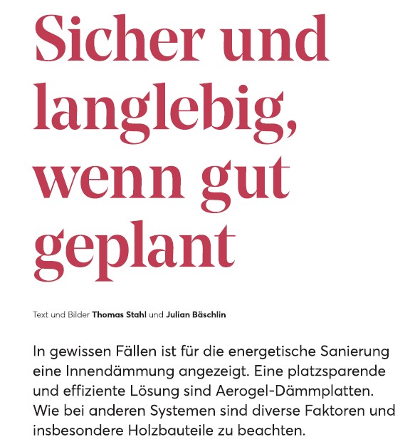 Fachartikel zum Thema Aerogel in der Applica Ausgabe März 2026