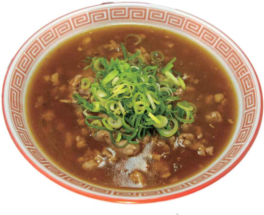 看板メニューの肉あんかけ寅とらラーメン