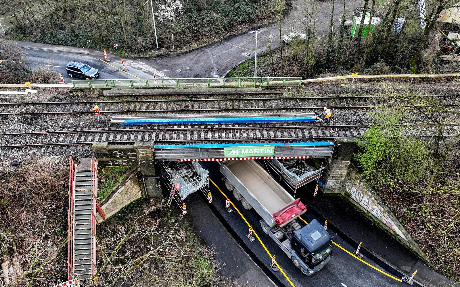 Sanierung Eisenbahnbrücke in Duisburg