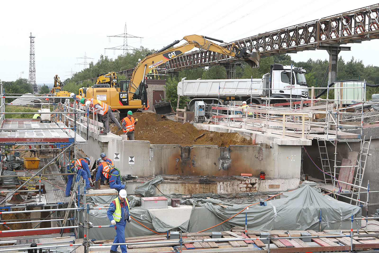 Teilabbruch Brückenwiderlager · Brücke Nord · Marl