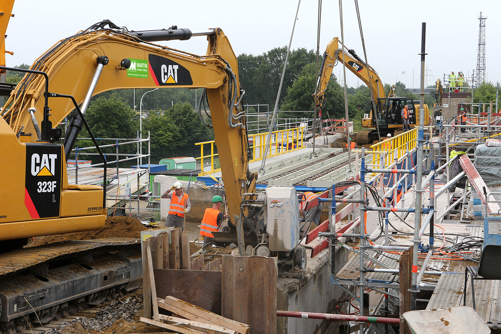 Teilabbruch Brückenwiderlager · Brücke Nord · Marl