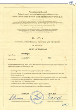 MartinBau - Bescheinigung Klaus Knipping SIVV