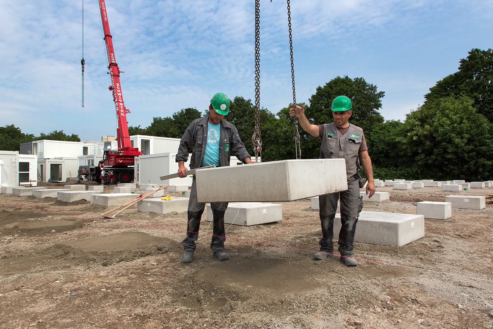 Fundamente Containerdorf · Leverkusen