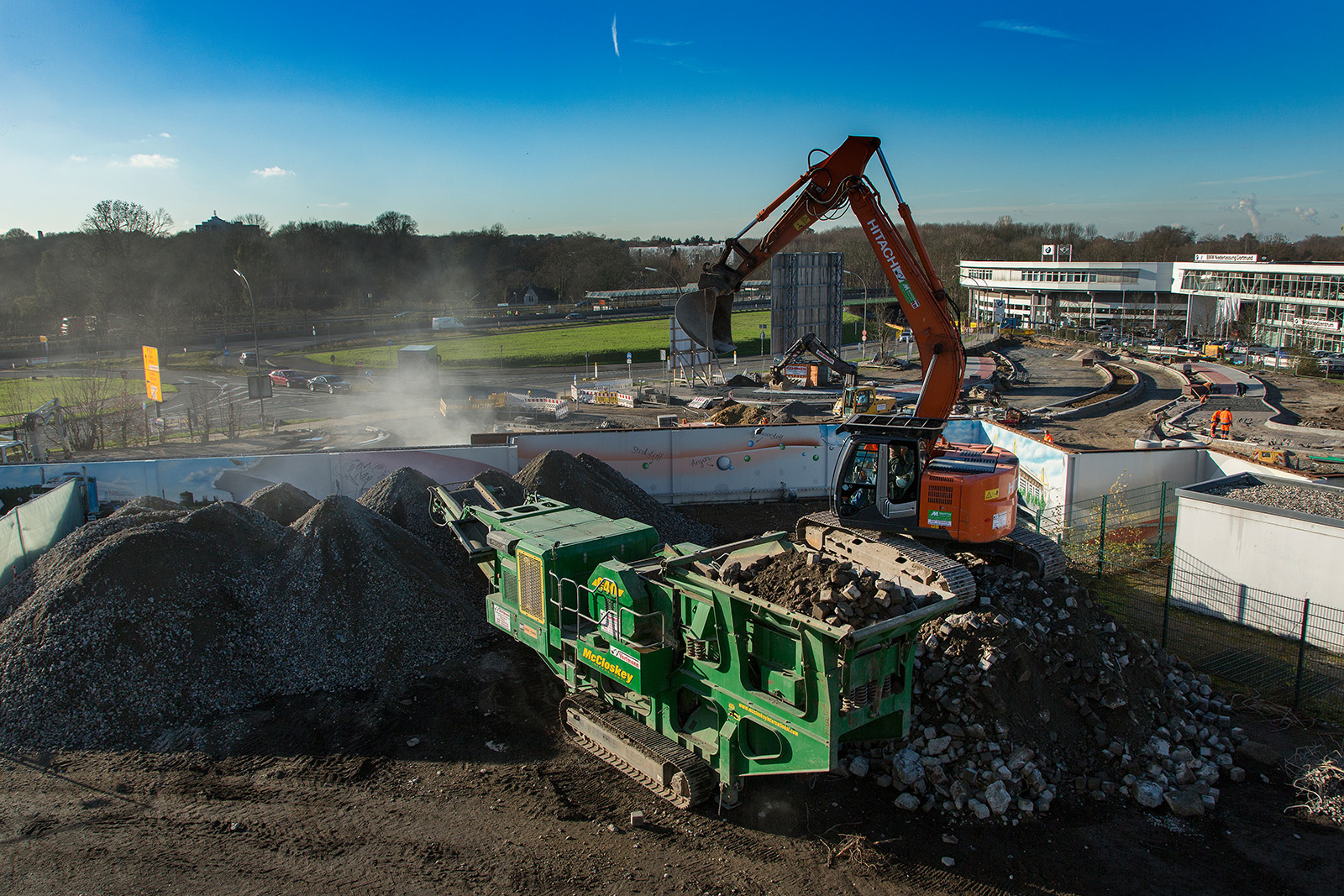 Bauschuttverwertung mit Brechanlage · AIR LIQUIDE · Dortmund