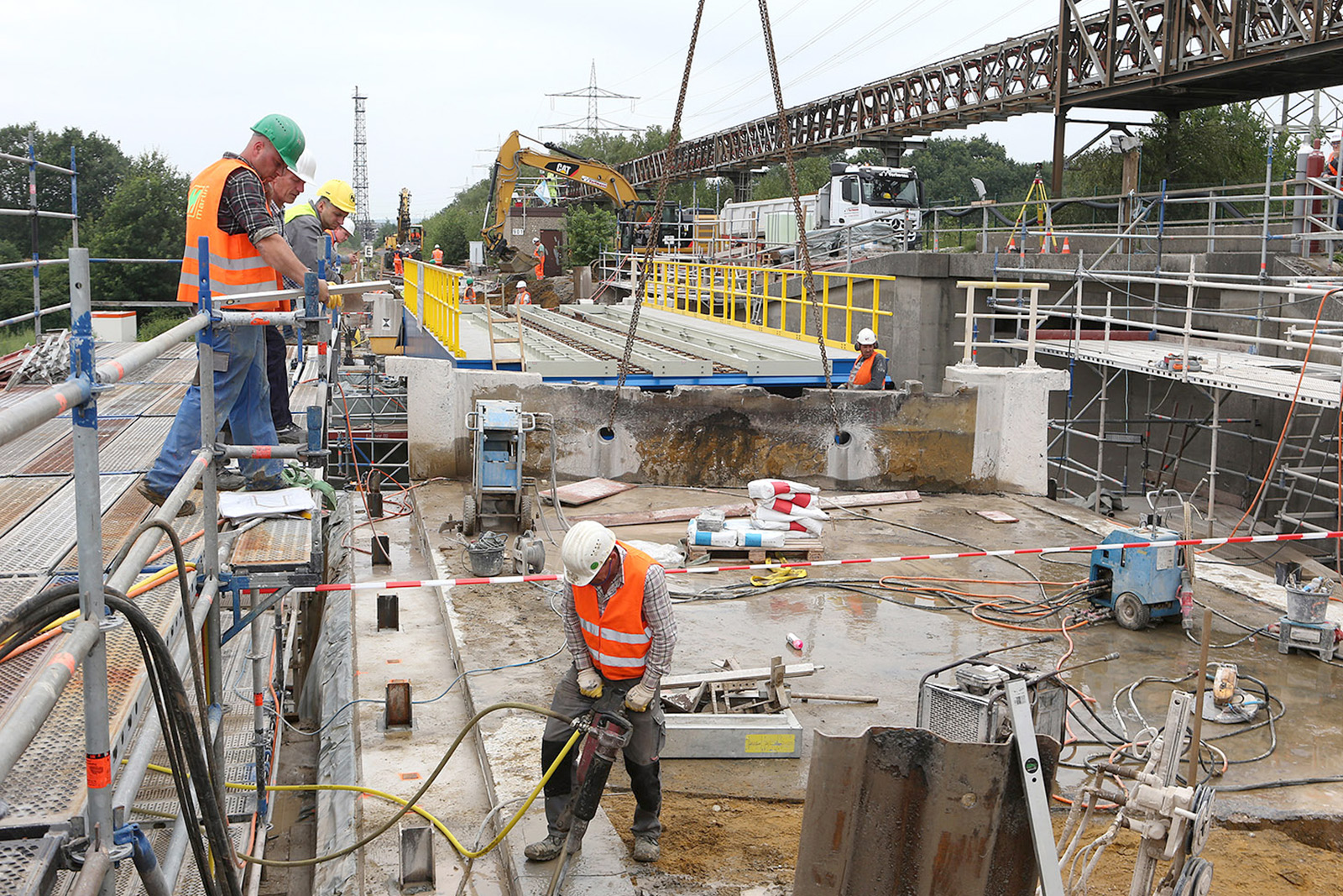 Teilabbruch Brückenwiderlager · Brücke Nord · Marl