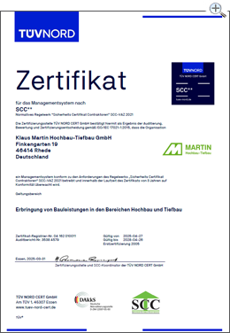 MartinBau - Zertifikat SCC**