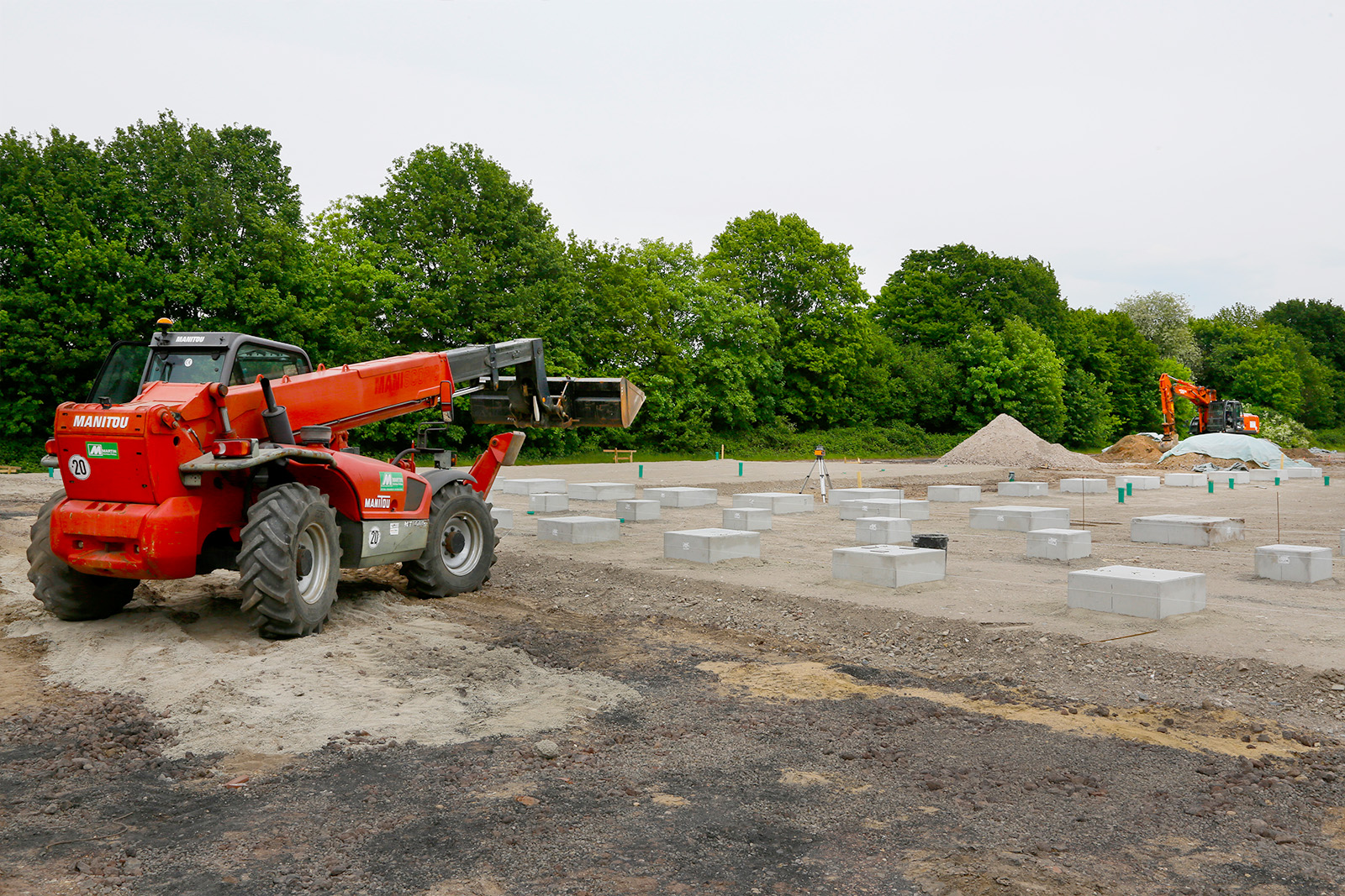 Fundamente Containerdorf · Leverkusen