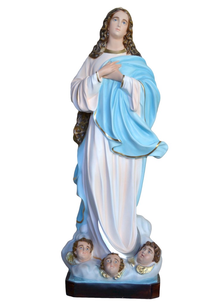 Virgin Mary assumption by Murillo statue hand painted - Religious statues