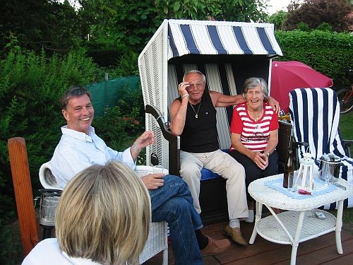 Ein beliebter Treffpunkt für Klönschnack und den Sundowner zum Tagesabschluss