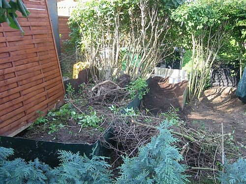 Ein Teil der Hecke wurde gerodet