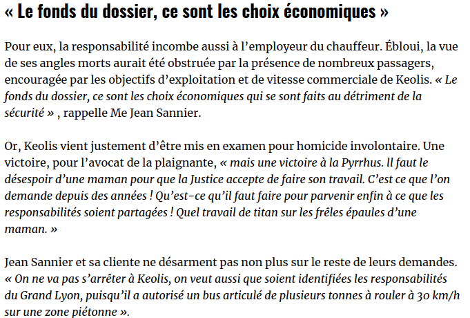 Article de David Gossard de La tribune de Lyon du 6 février 2024