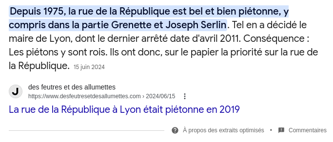 Rue de la république Lyon  arrêté de 2011