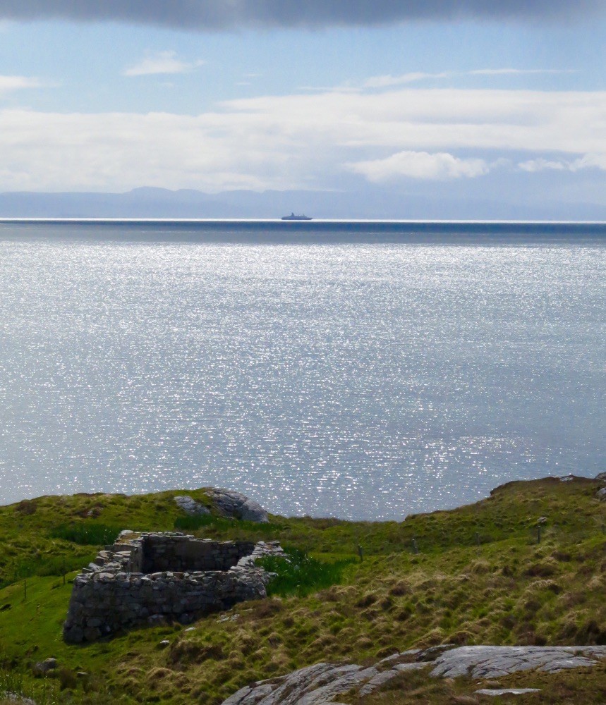 Blick vom Garten auf Isle of Skye.