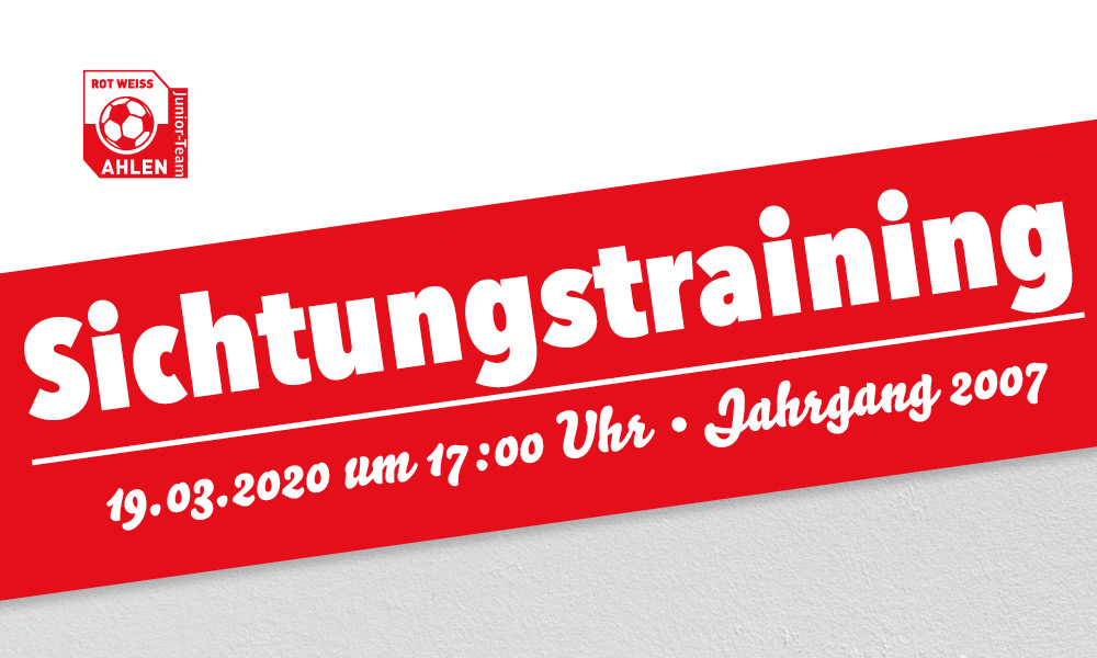 Rot Weiss Ahlen Sichtungstraining Jahrgang 2007