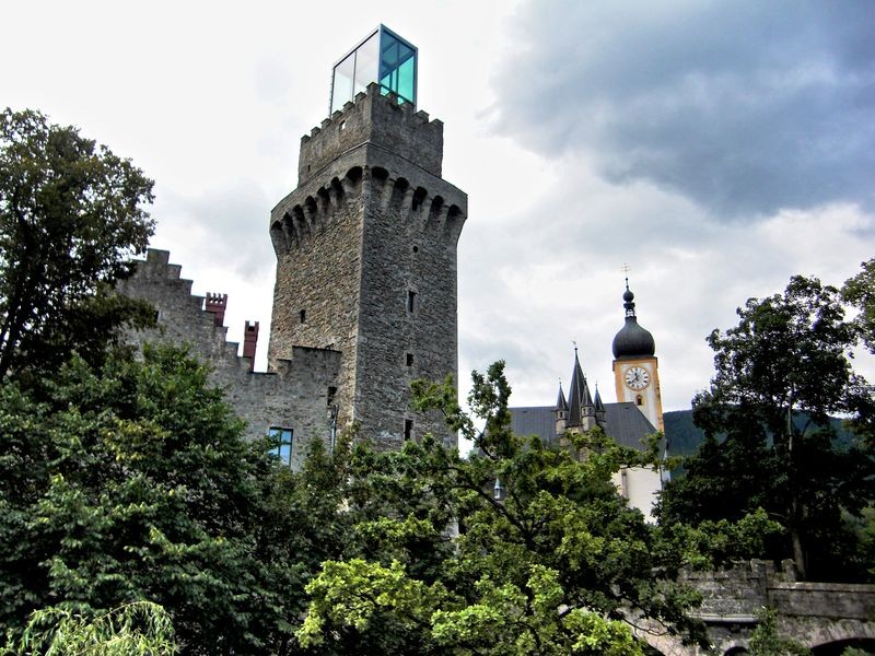Der Turm des Schlosses von Waidhofen an der Ybbs nach der Neugestaltung