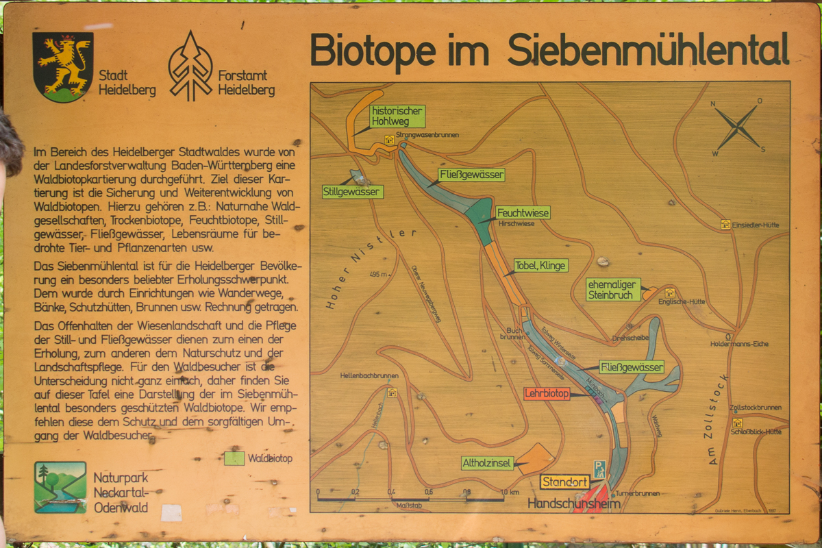 Schautafel zum Siebenmühlental (Foto: B. Budig)