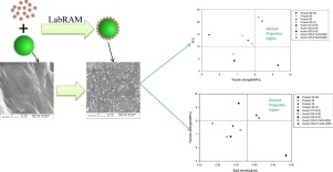 Picture with analysis results of dry coating based surface modificated microcrystalline cellulose