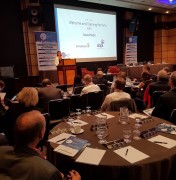 Photo of speaker and participants Pharma Integrates 2017 London