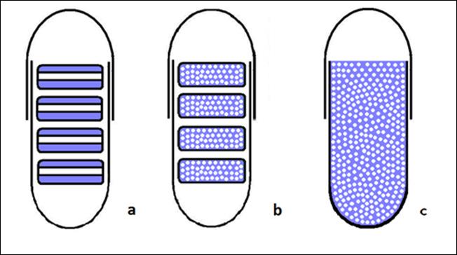 Release behavior of multiple-unit modified-release formulations (‘tablets in capsule’) of theophylline is examined