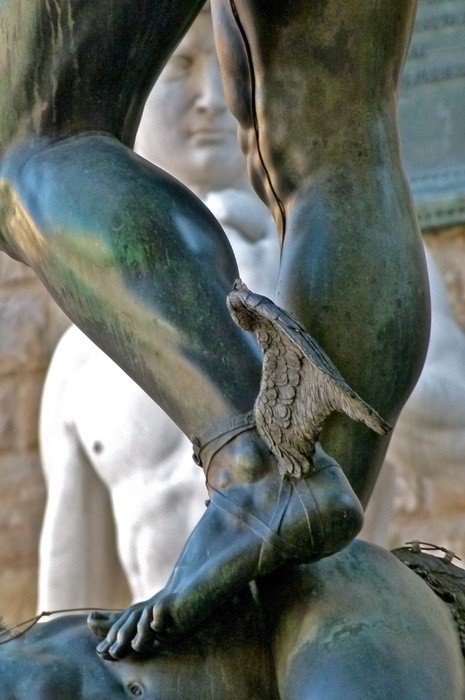 Benvenuto Cellini, "Perseo con la testa di Medusa", particolare, 1545-1554 (Firenze, Loggia dei Lanzi)