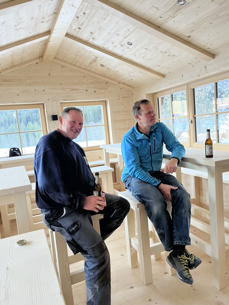 Die Bauherren Bernhard und Alwin
